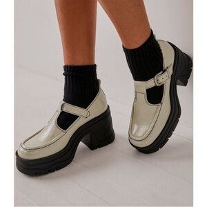 FREE PEOPLE Antique Ivory Mayla Platform Mary Janes